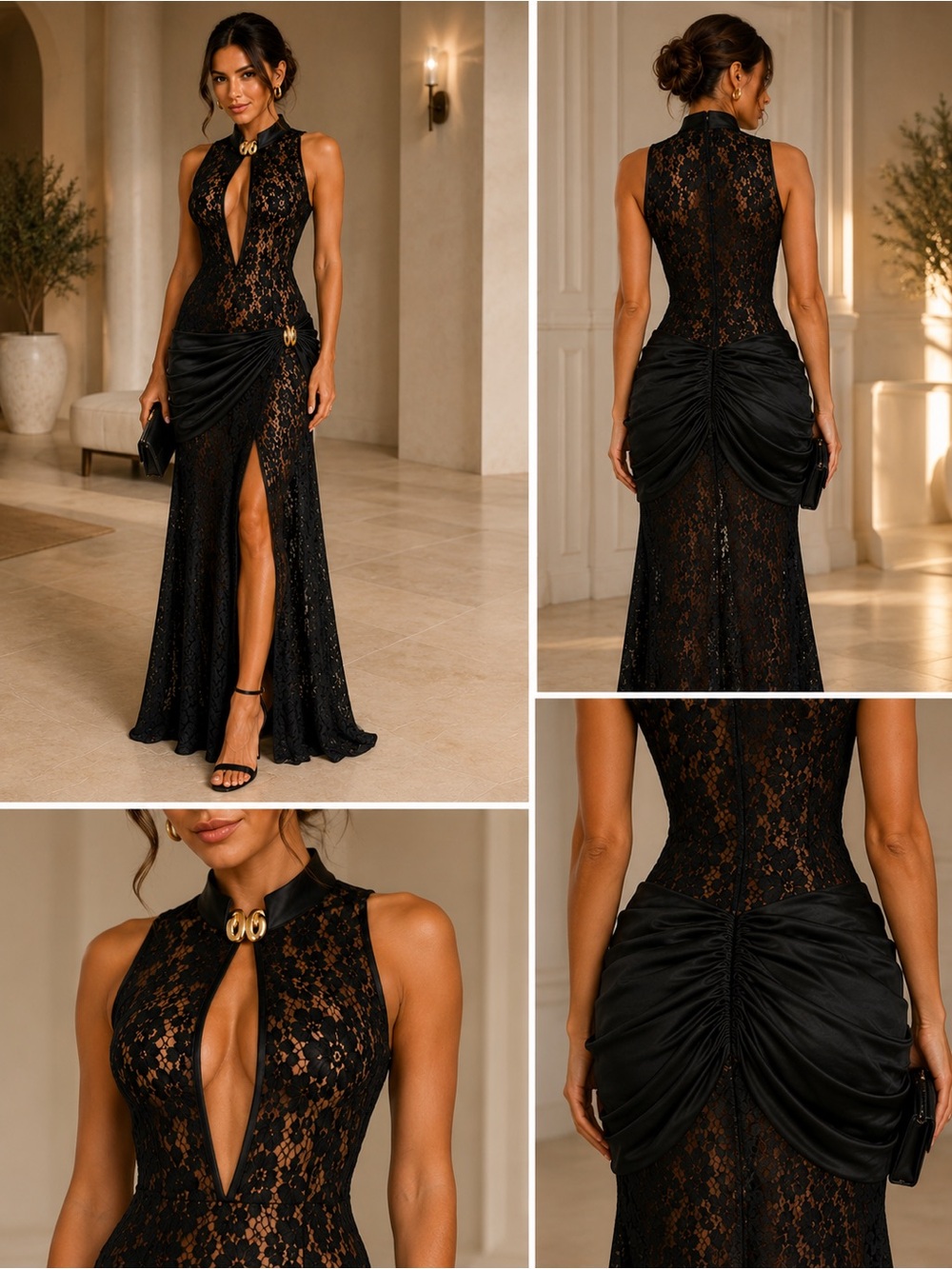 NWT Statement dress. JAW Dropping black lace sheer size 8.